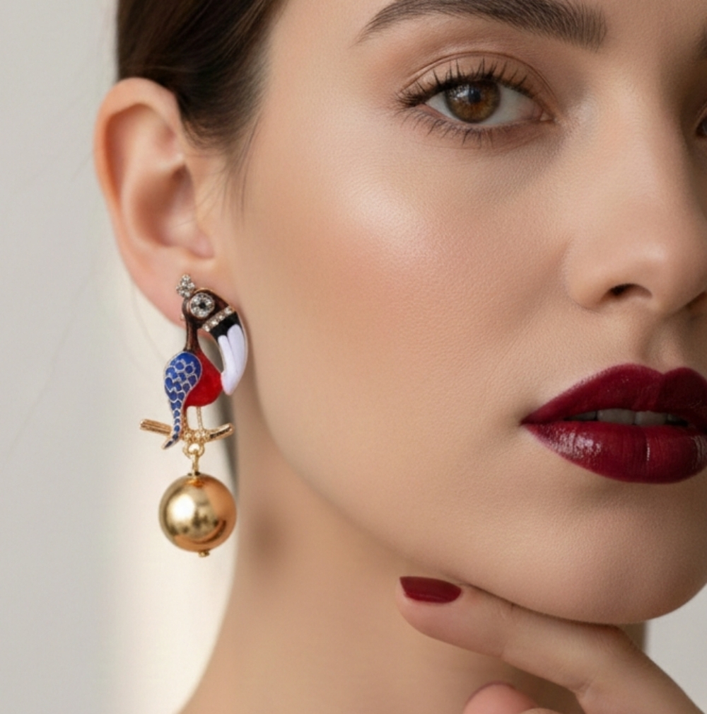 Red Birds Summer Earrings